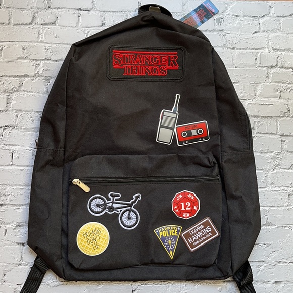 stranger things patches backpack